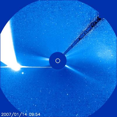 Comet McNaught's passing LASCO C3's field of view