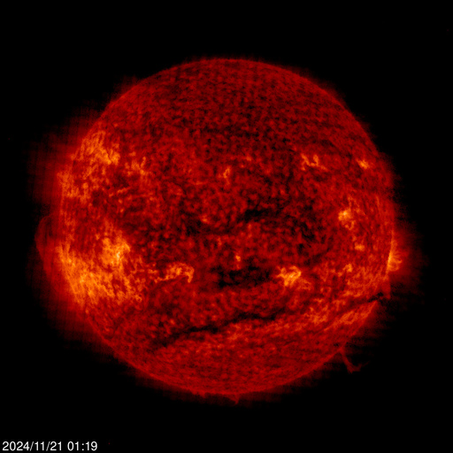 Click for time-lapse image of the sun