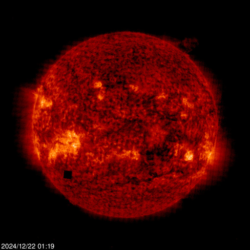 Click for time-lapse image of the sun