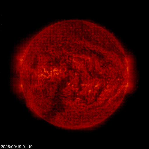 Click for time-lapse image of the sun