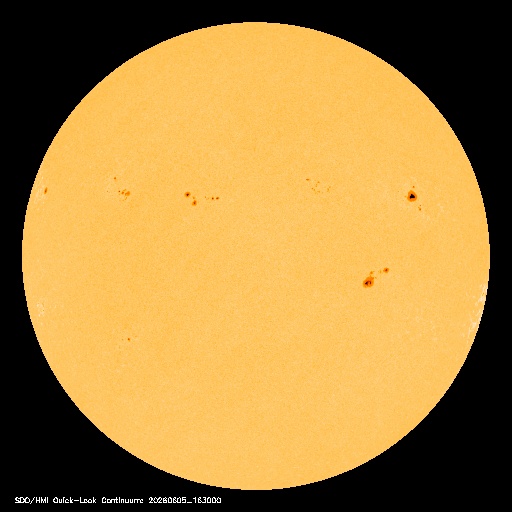 SDO · HMI Continuum — Visible photosphere & sunspots