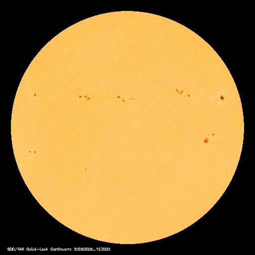 SDO · HMI Continuum — Visible photosphere & sunspots