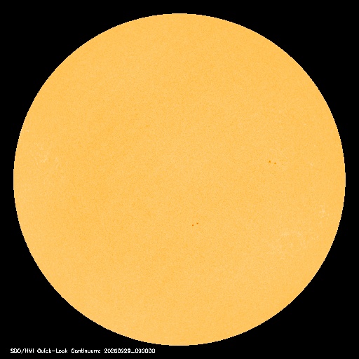 SDO · HMI Continuum — Visible photosphere & sunspots