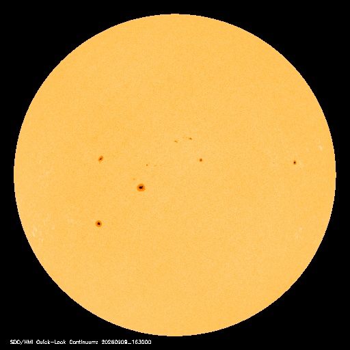 SDO · HMI Continuum — Visible photosphere & sunspots