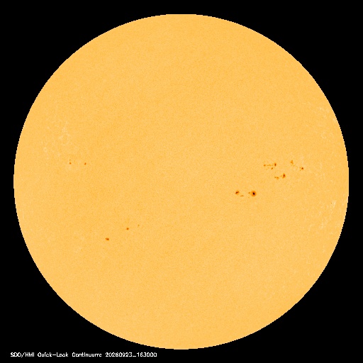 SDO · HMI Continuum — Visible photosphere & sunspots