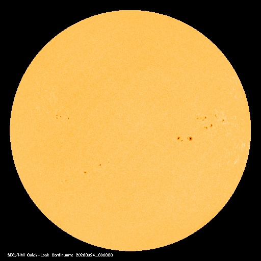 SDO · HMI Continuum — Visible photosphere & sunspots