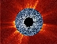 Composite LASCO C2 and ground based image