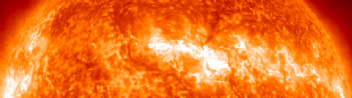 EIT 304 Å image of flaring active region