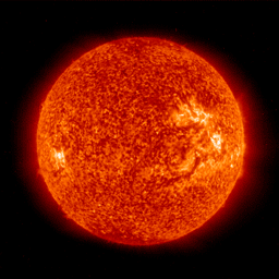[EUV image of the Sun in 60,000 K plasma, 2006/01/02]