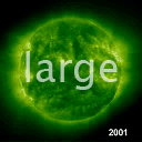 [EUV image of the Sun in 1.5 MK plasma, 2001]