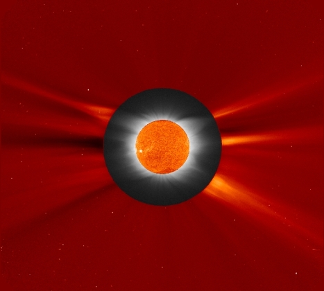 Composite EIT/Eclipse/LASCO C2